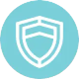 Shield icon indicating the room is disinfected after UV treatment