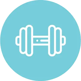 Icon symbolising gym or fitness centres using UVC technology