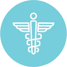 Icon representing hospital environment for MUVi UVC disinfection