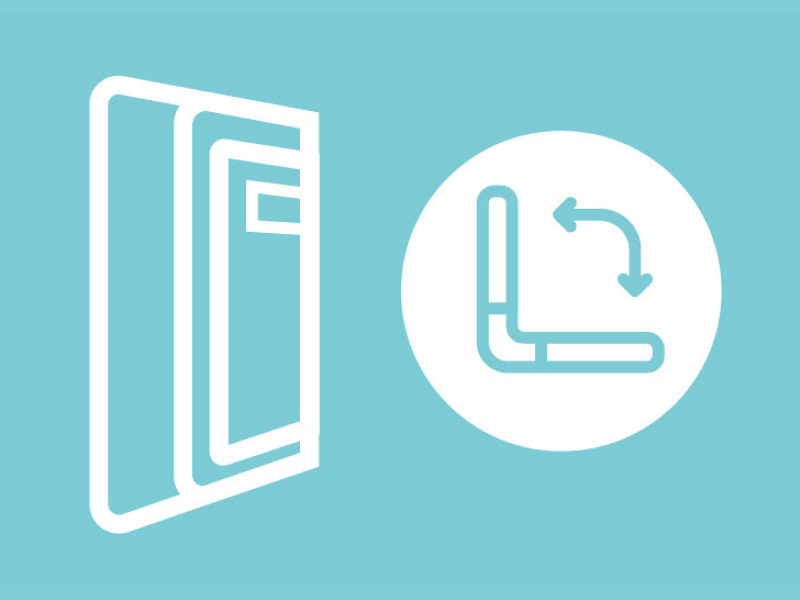 Portable and foldable MUVi Booth icon showing easy disassembly and setup with curved arrow symbol.