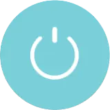 Power button icon to start MUVi UV disinfection process