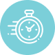 Icon of stopwatch symbolising timer selection for disinfection