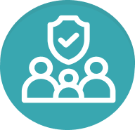Icon representing ViRaTon’s safe usage around people at all times.