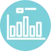 Icon showing cloud-based tracking of UVC disinfection usage and reports.