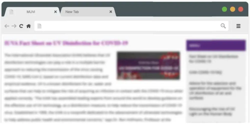 IUVA fact sheet on UVC disinfection effectiveness against COVID-19.