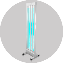 Fixed-position UVC light designed for surface disinfection in clinical spaces and small procedure rooms