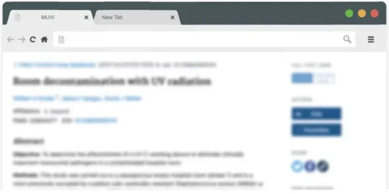 Study on hospital room decontamination using UVC radiation for pathogen inactivation.